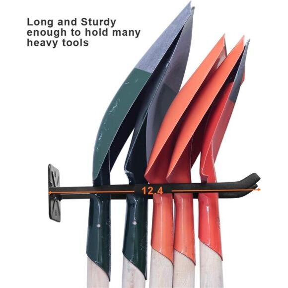 Wall Mount Garage Hooks, 4Pcs Heavy Duty Tool Organizer, 12.4inch Tool Hanger - Picture 2 of 8
